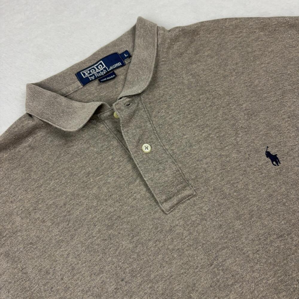 Polo By Ralph Lauren Polo Shirt Mens L Brown 100% Cotton Classic Fit Logo